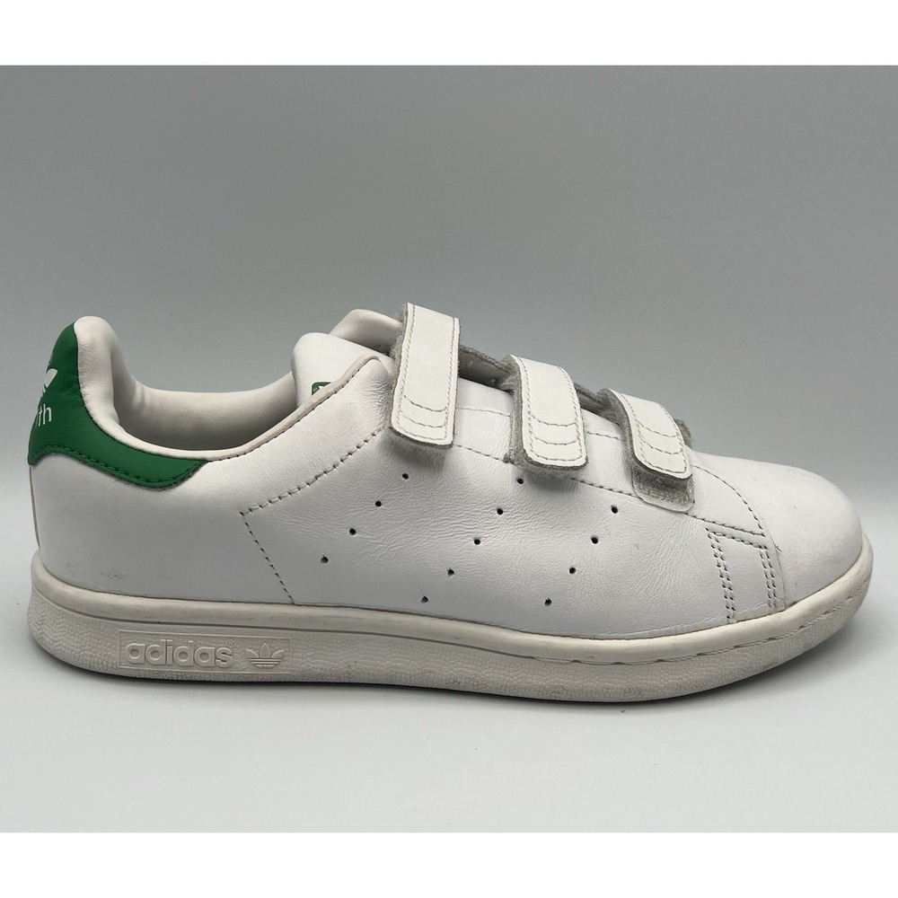 Adidas Stan Smith Strap White Green Retro Shoes - Kids Youth Size 3 (M20607) - Picture 5 of 8